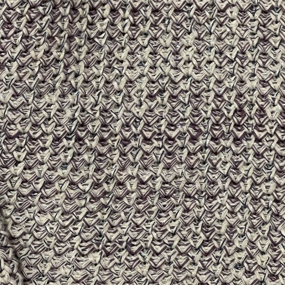 Chico’s Freida fringed open front cardigan in lilac and silver metallic thread - Picture 5 of 11